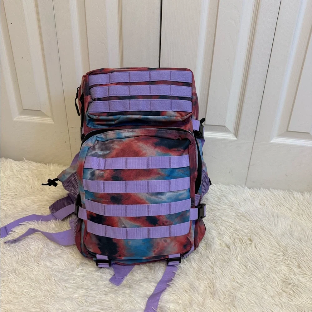 Multicolor Tie‎ Dyed Military Style Backpack